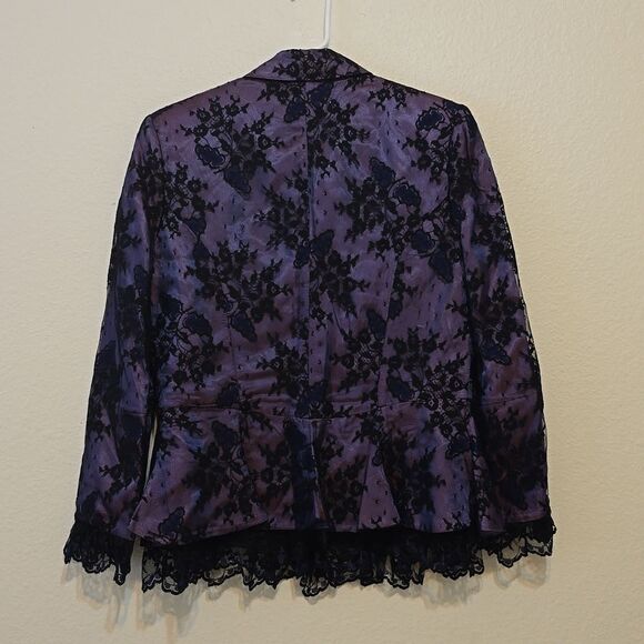 Orna Farho Paris Lace vintage Blazer size 44T (Large US) - Picture 5 of 11